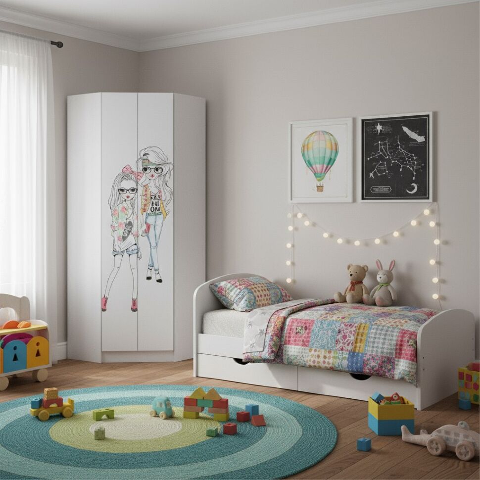 Шкаф угловой FASHION, Белый