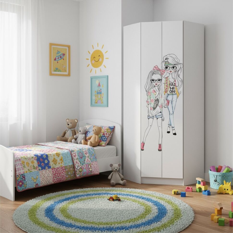 Шкаф угловой FASHION, Белый