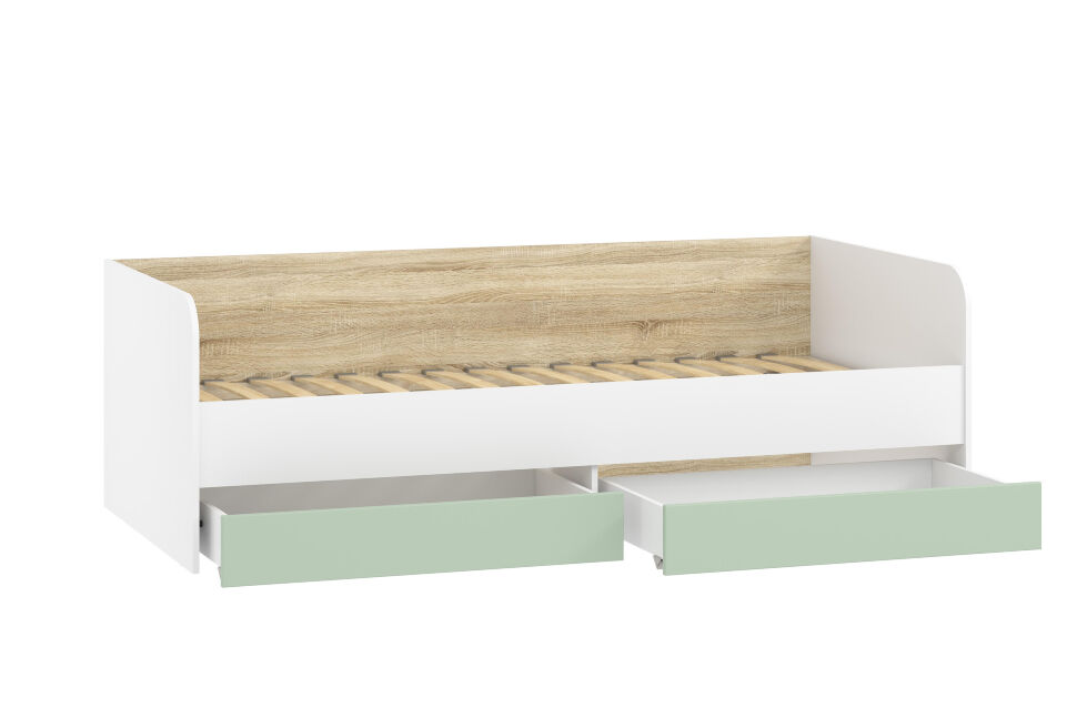 НМ 041.38 кровать Банни белый/дуб сонома/макарун