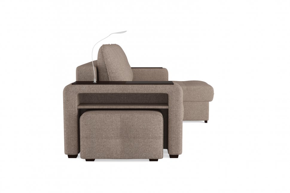 Диван угловой Smart 4 Б4-2Т-1Пф-Б3 Рогожка Sherlock 932