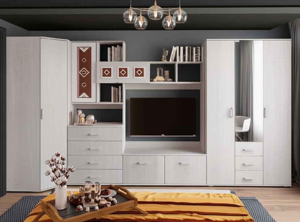 Шкаф угловой Белла (БТС) Ясень белый