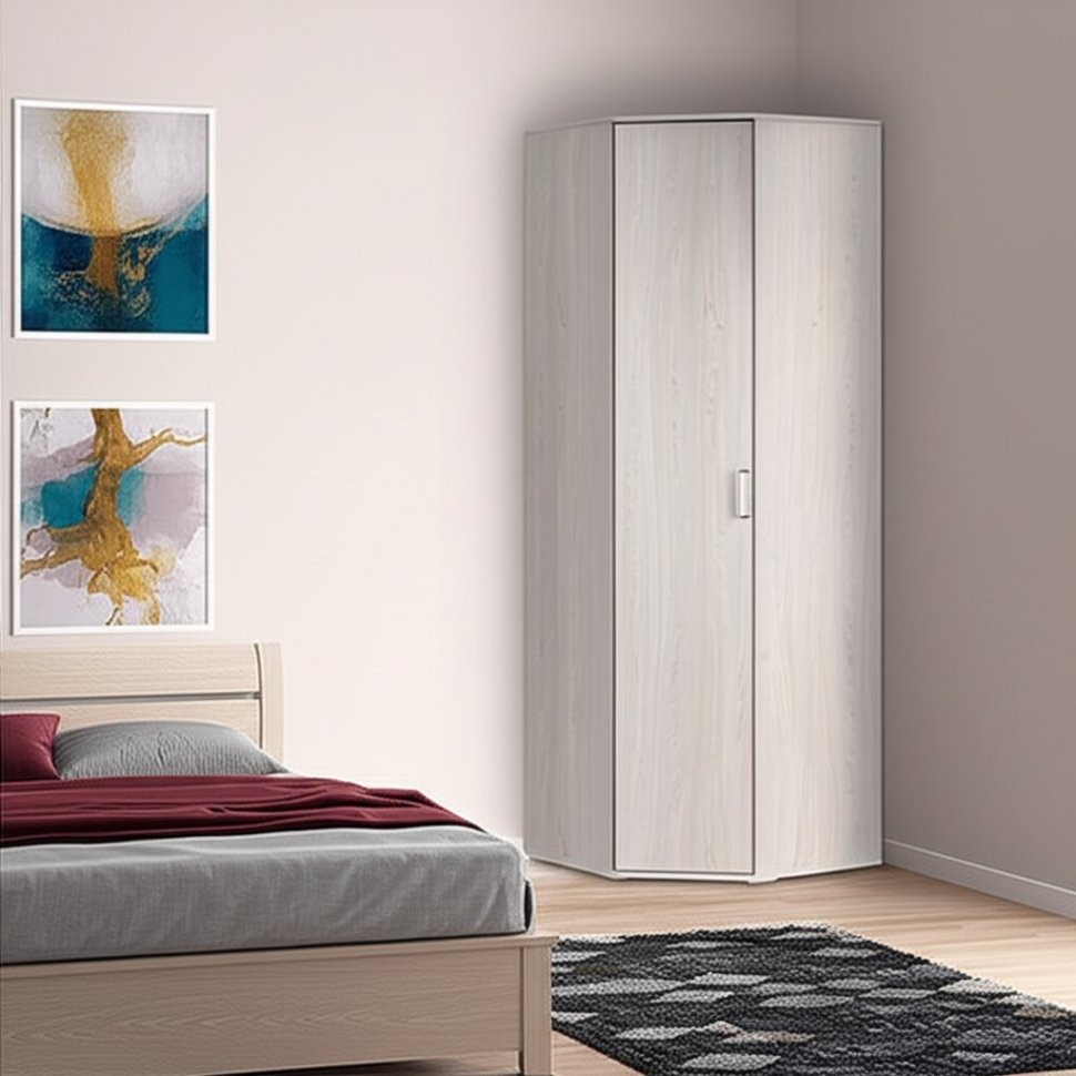 Шкаф угловой Белла (БТС) Ясень белый