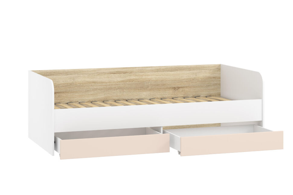 НМ 041.38 кровать Банни белый/дуб сонома/бисквит