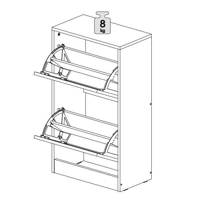 Обувница Айден ОБ06-602 Белый