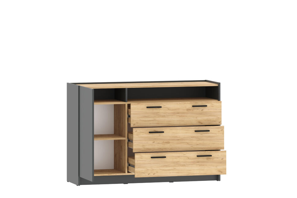 Спальня Оттавия 1 Антрацит/Дуб золотой