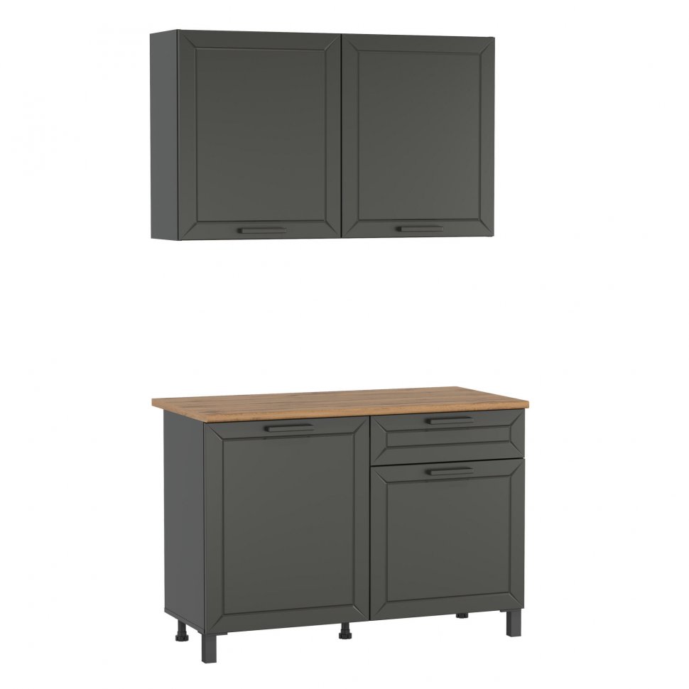 Кухня Мадрид 1200 диамант серый