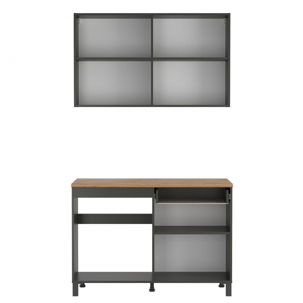 Кухня Мадрид 1200 диамант серый