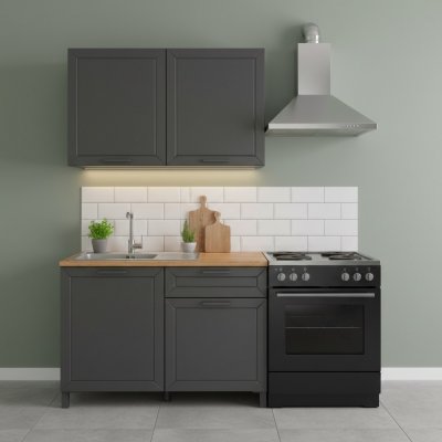 Кухня Мадрид 1200 диамант серый