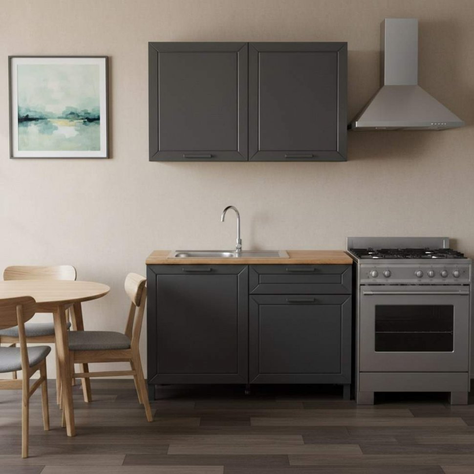Кухня Мадрид 1200 диамант серый