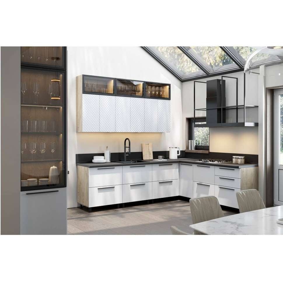 Шкаф кухонный напольный с ящиками 60 см Этна 6с3я (Софт Вайт)