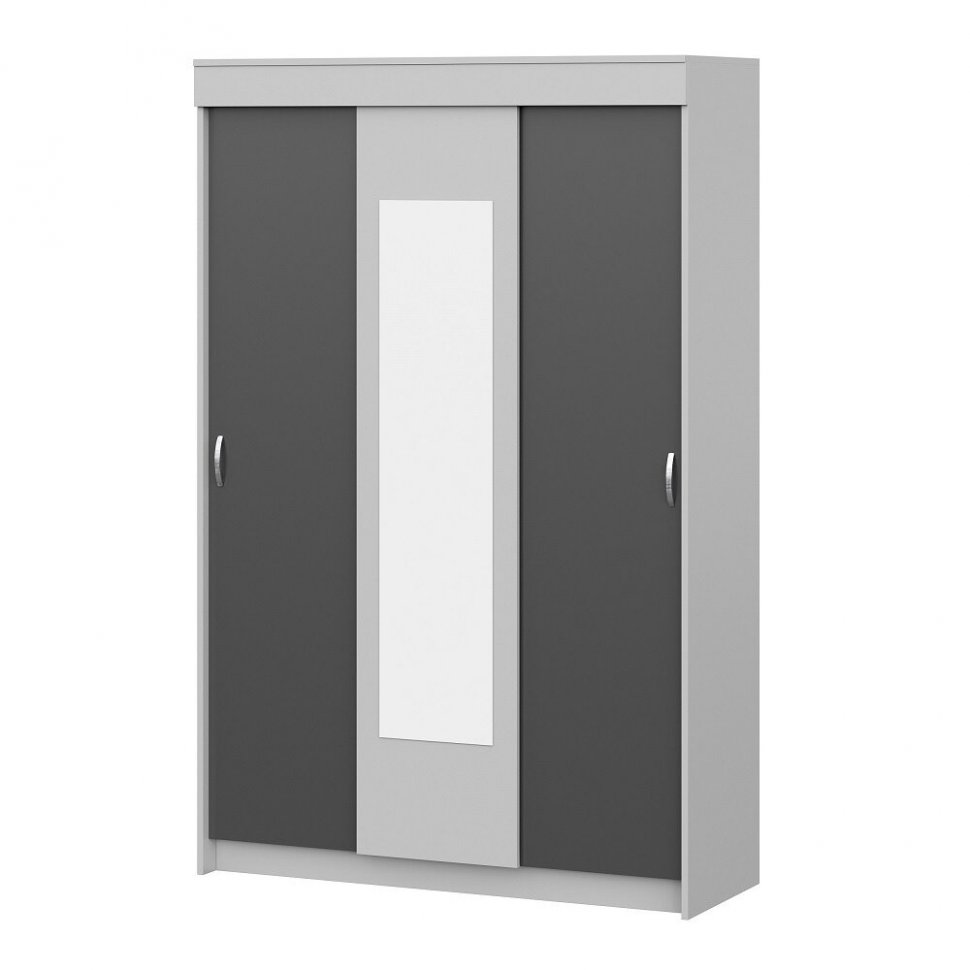 Шкаф-купе Бассо 1300 Серый / Антрацит