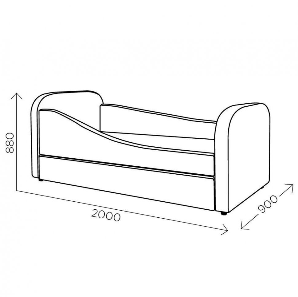 Кровать мягкая Юлик 75х180, бежевый