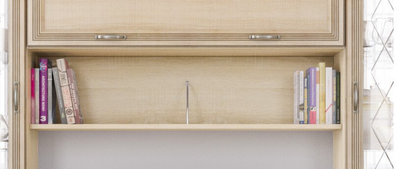 Полка навесная ЛН-2 Ливорно DOMANI (Дуб Сонома)