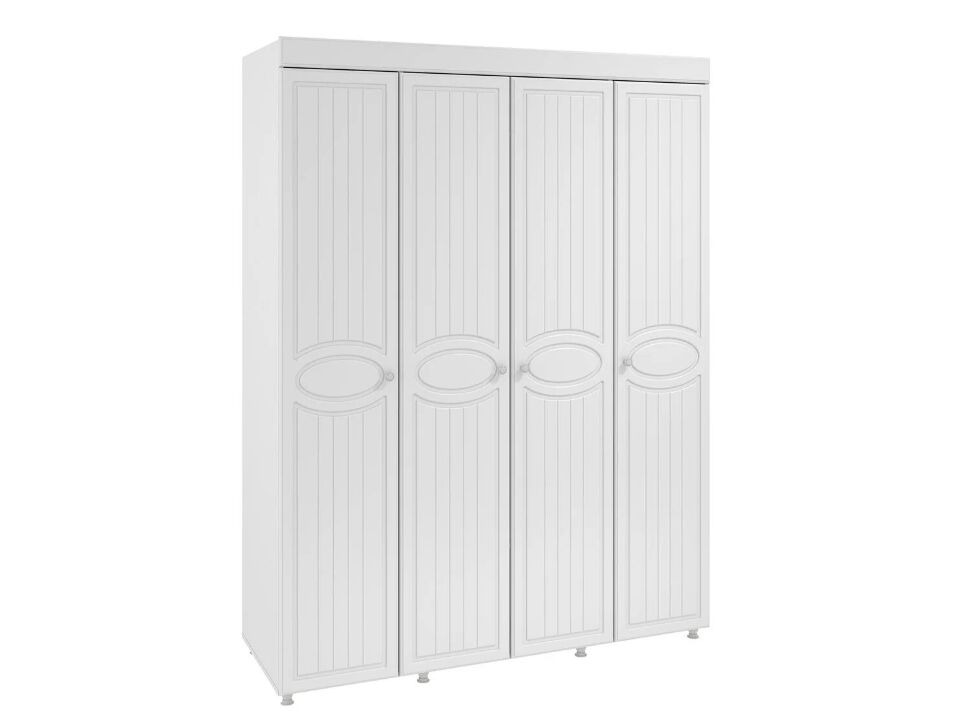 Шкаф 4-х дверный Монако МН-59 белое дерево