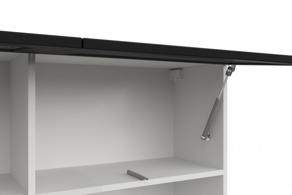 Кухня София 3м, Белый, Бланж, Графит матовый, Антарес