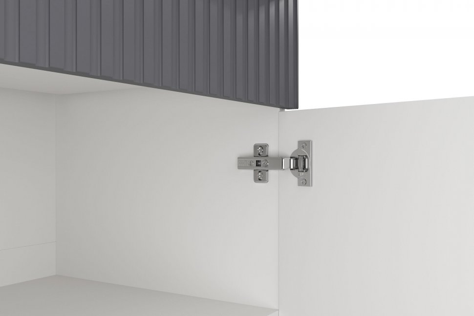 Кухня София 3м, Белый, Бланж, Графит матовый, Антарес