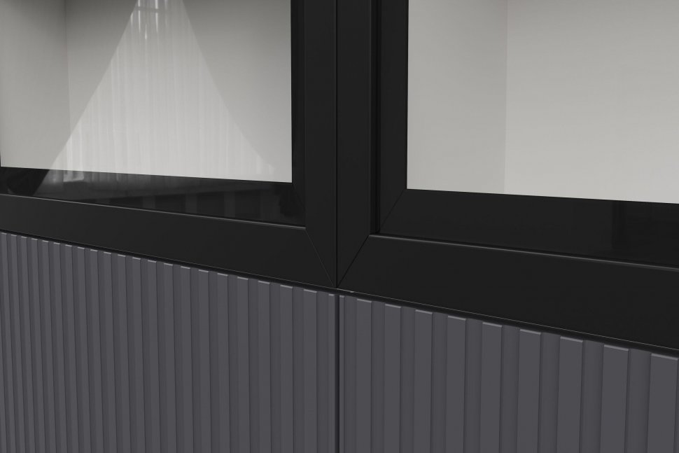 Кухня София 3м, Белый, Бланж, Графит матовый, Антарес