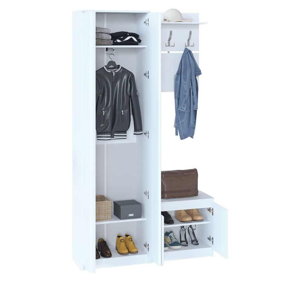 Прихожая ВШ-4 + ТП-11 + ШО-4 Белый