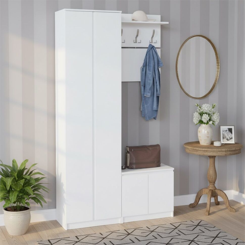 Прихожая ВШ-4 + ТП-11 + ШО-4 Белый
