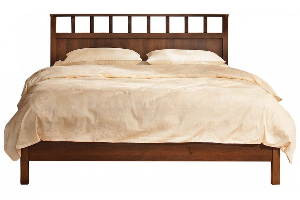 Кровать 160х200 Sherlock 47 Люкс Орех (Глазов) с основанием из металла