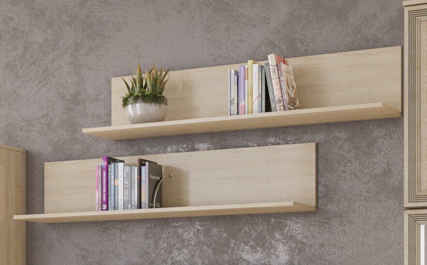 Полка навесная ЛН-1 Ливорно DOMANI (Дуб Сонома)