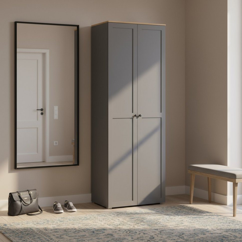 Остин Шкаф 13.224 Серый графит/Дуб Вотан