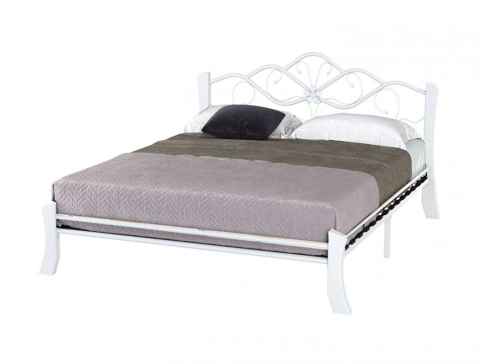 Антея Кровать двухместная 42.50 Металл белый