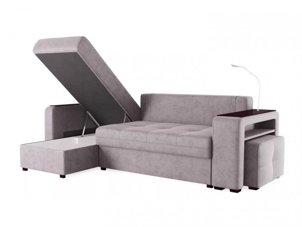 Диван угловой Smart 4 Б3-1Пф-2Т-Б4 Велюр Кашемир 890