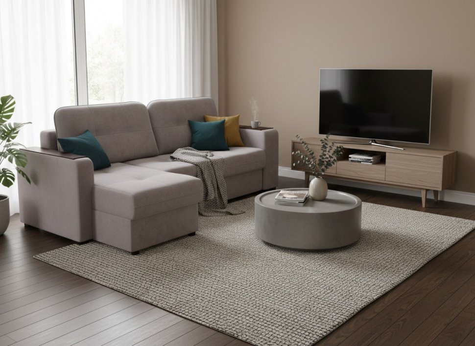 Диван угловой Smart 4 Б3-1Пф-2Т-Б4 Велюр Кашемир 890