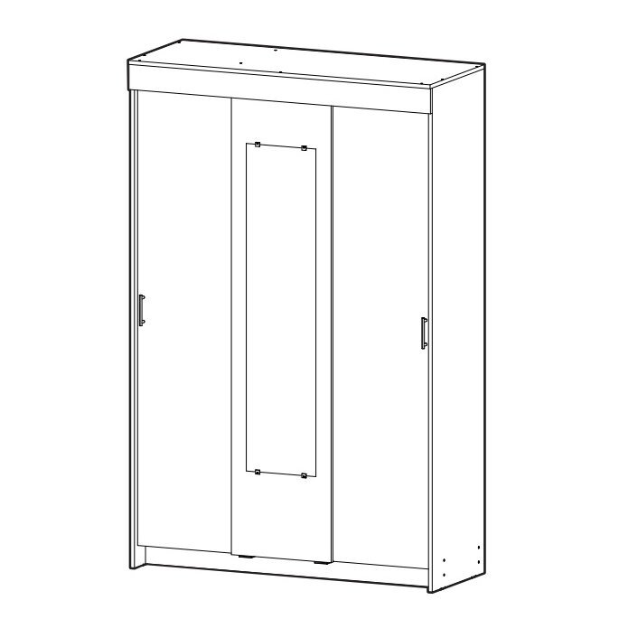 Шкаф-купе Бассо 1300 Венге / Дуб белфорд