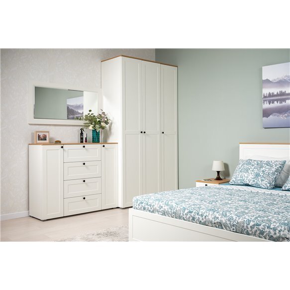 Остин Шкаф 16.307 белый/дуб золотой