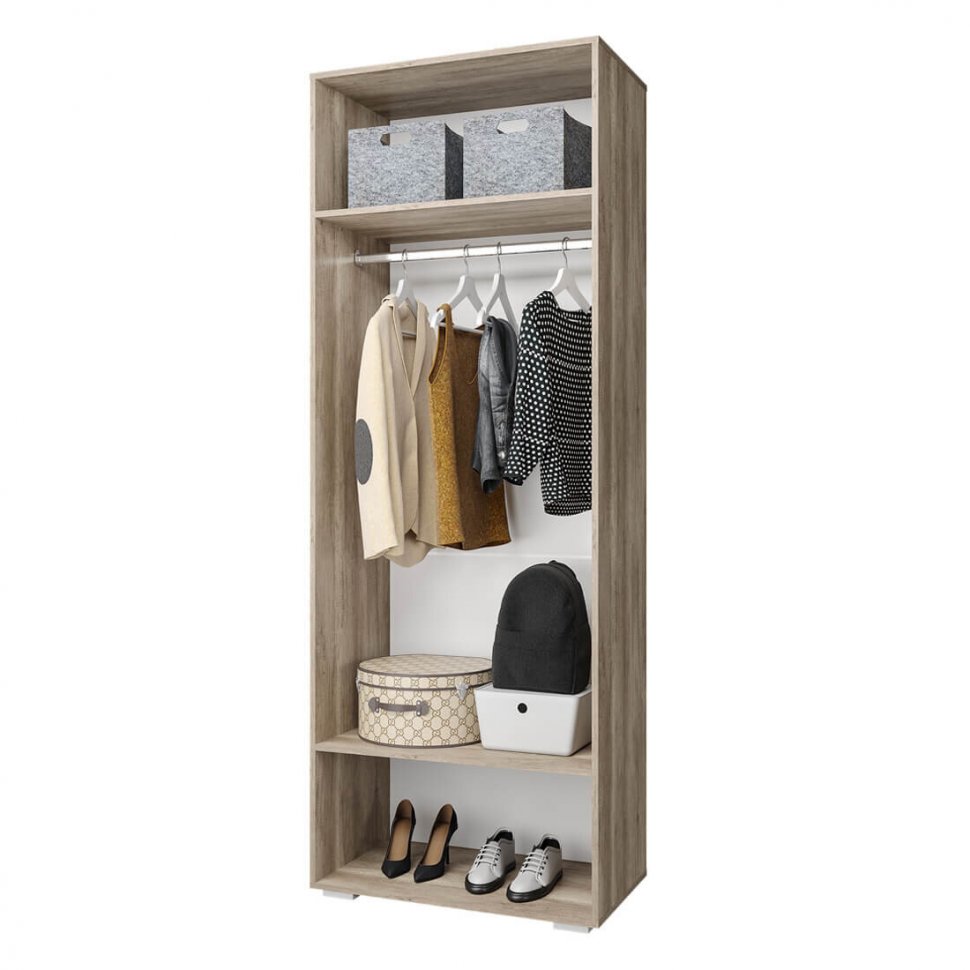 Шкаф 2-х створчатый с зеркалом Наоми ШК-22 (БТС) Графит