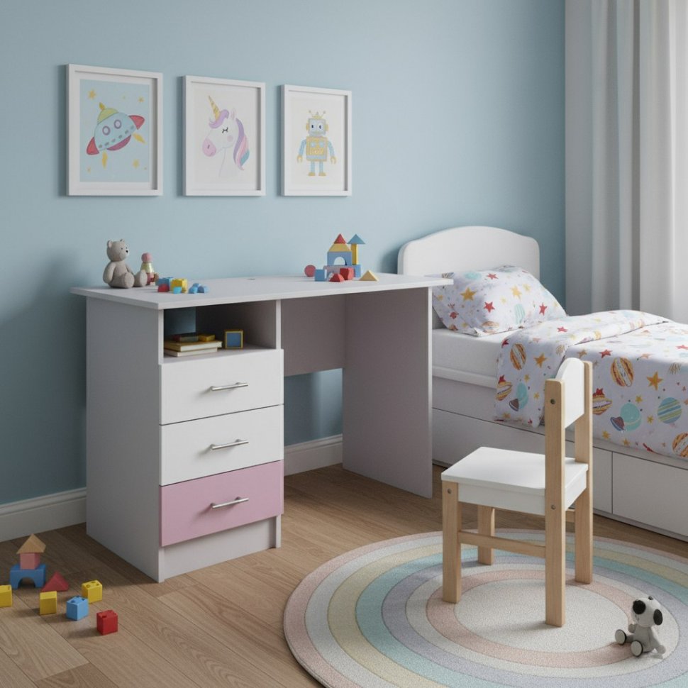 Стол письменный Вега FASHION, Белый