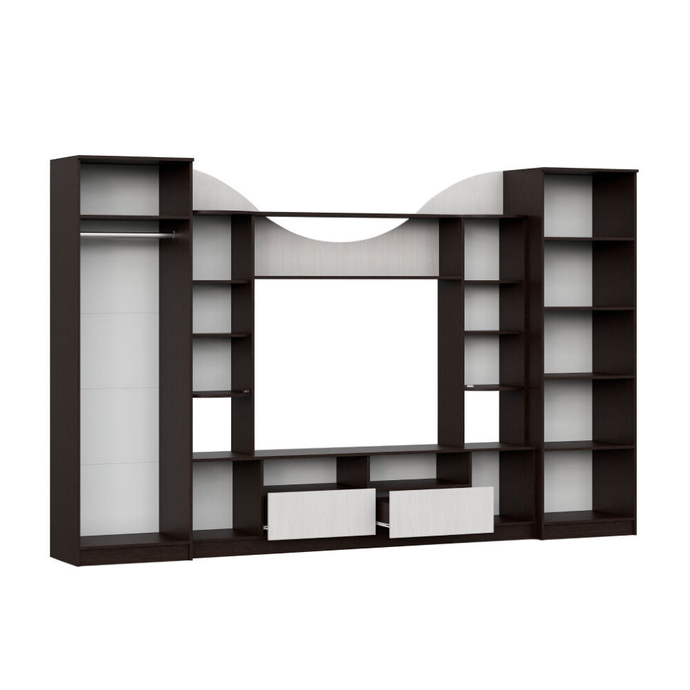 Мебель для гостиной МГС 8 / Венге/Ясень анкор светлый