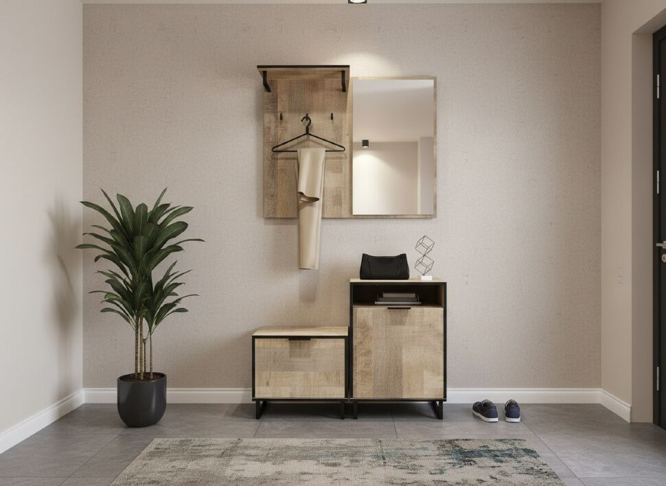 Прихожая Фолк-2 Дуб Гранж песочный