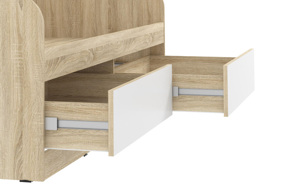 НМ 041.50-01 кровать Фанк Дуб сонома/белый скандинавский