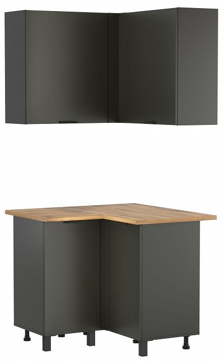 Кухня Венера угловая 1000 х 1000 Диамант серый