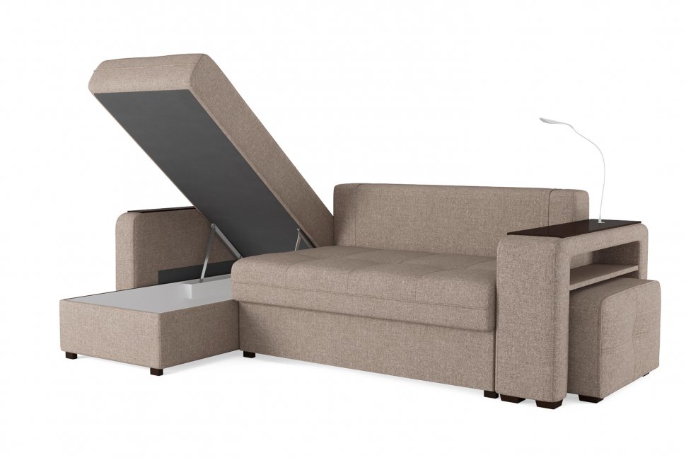 Диван угловой Smart 4 Б3-1Пф-2Т-Б4 Рогожка Sherlock 932