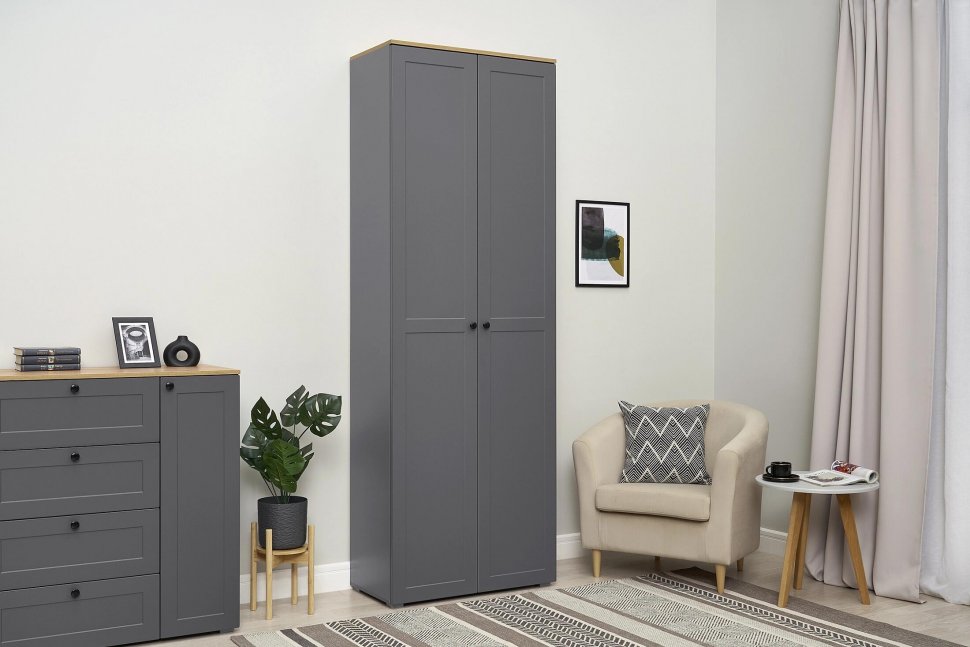 Остин Шкаф 16.307 графит/дуб золотой