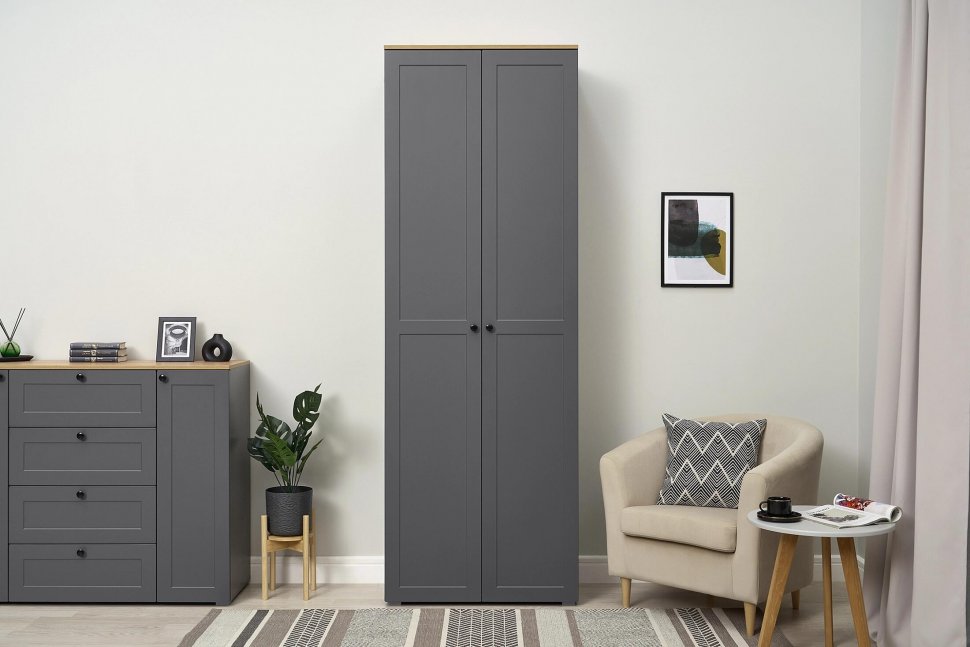 Остин Шкаф 16.307 графит/дуб золотой