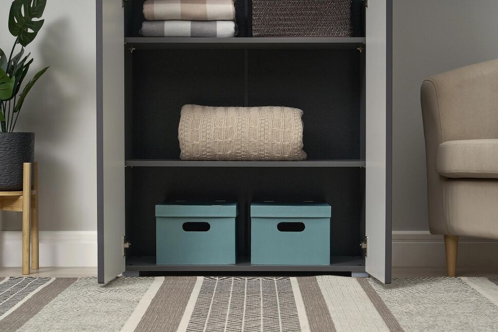 Остин Шкаф 16.307 графит/дуб золотой