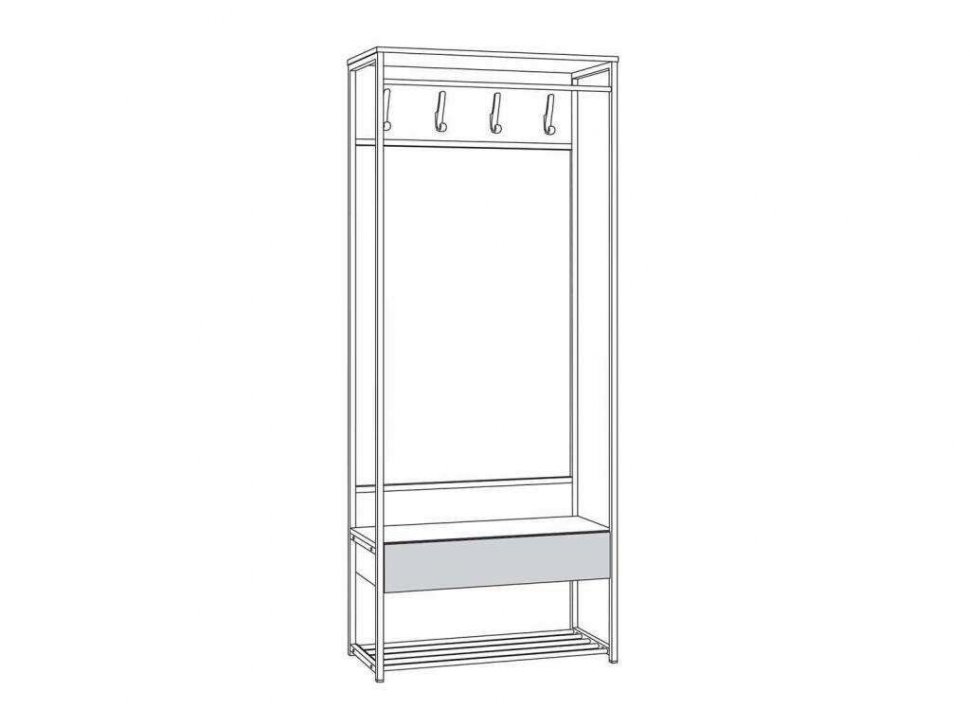 Трувор прихожая 15.120 Дуб Гранж Песочный/Интра