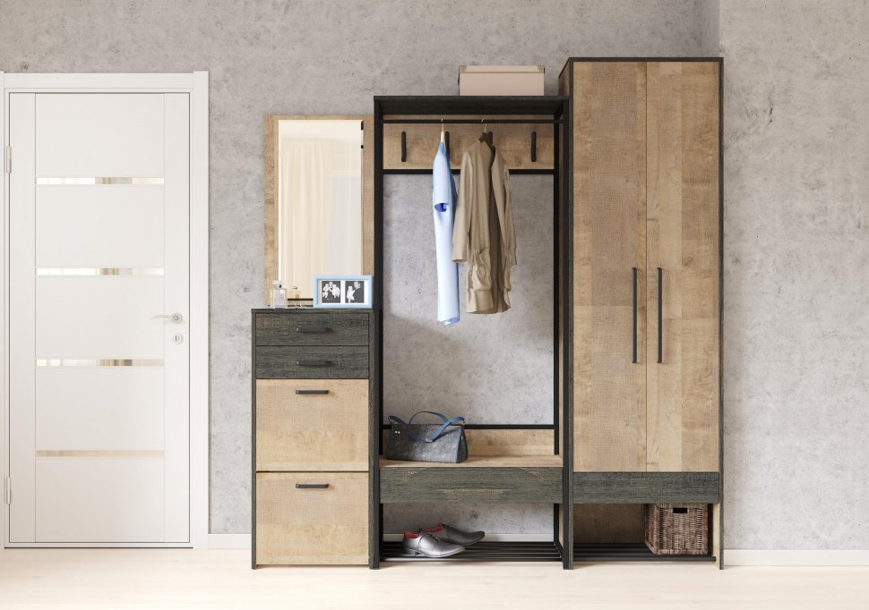 Трувор прихожая 15.120 Дуб Гранж Песочный/Интра