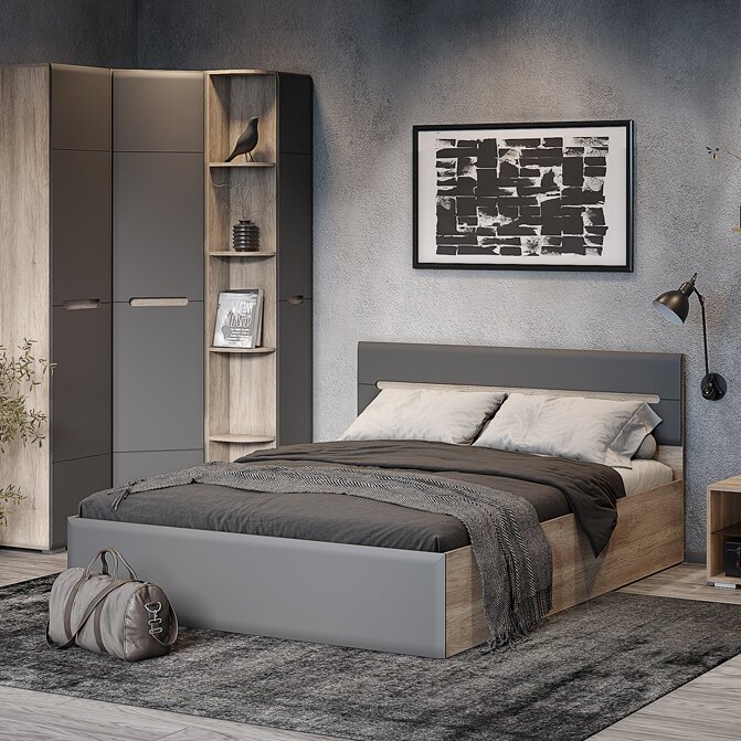 Шкаф-пенал Наоми ПН-14 (БТС) Графит