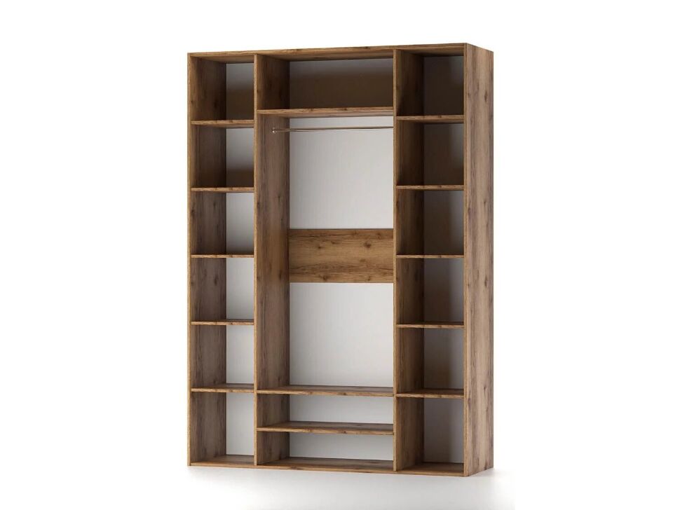 Харди шкаф четырехдверный Дуб Делано Темный / Супермат Джелато