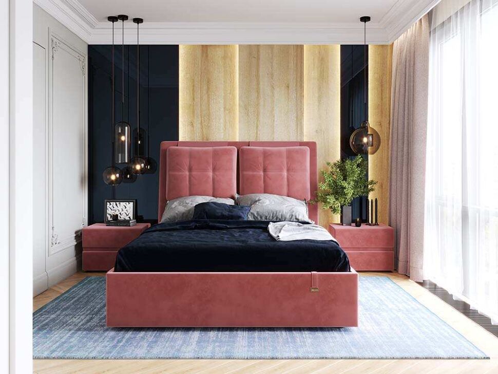 Кровать Ester 1400 модель 311 Ультра коралл