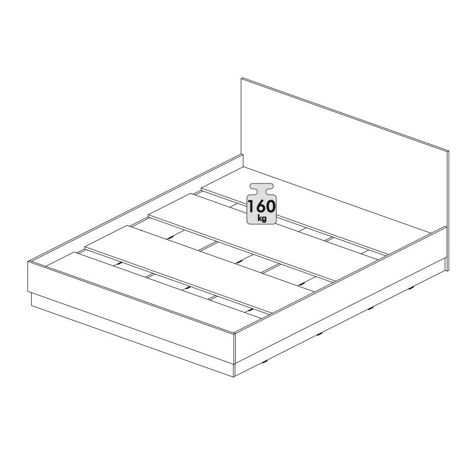 Кровать 160х200 Айден КР06-1600 Белый