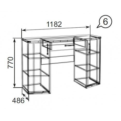 Стол туалетный Виктория 06  Ижмебель