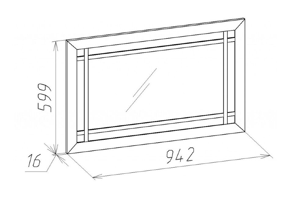Зеркало навесное Глазов-мебель Sherlock 7 (Дуб сонома)