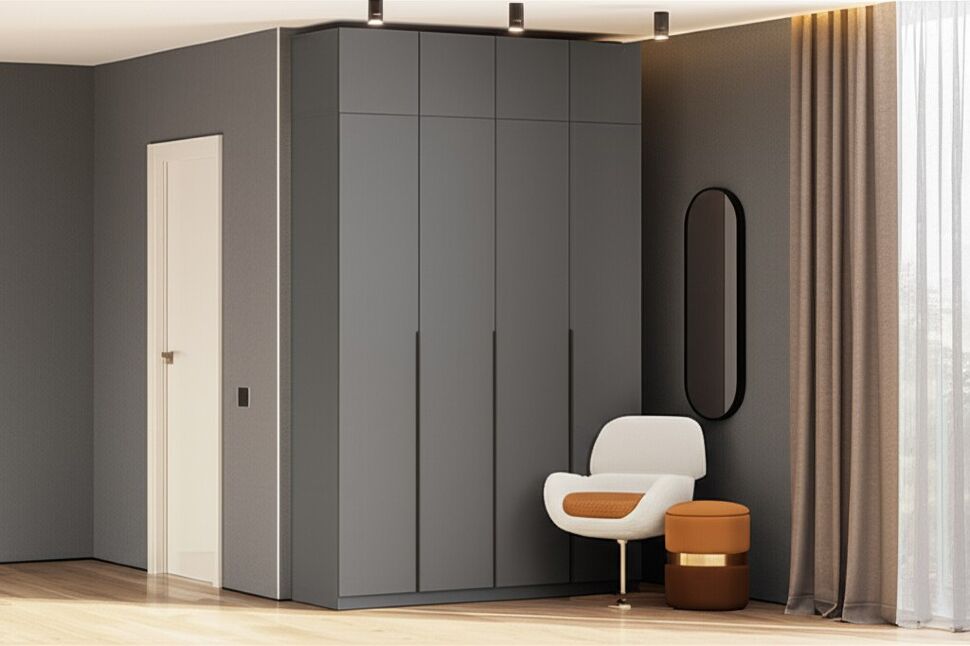 Антресоль для шкафа ШК 5 (1600), Графит серый